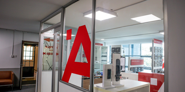 vinyl on office window